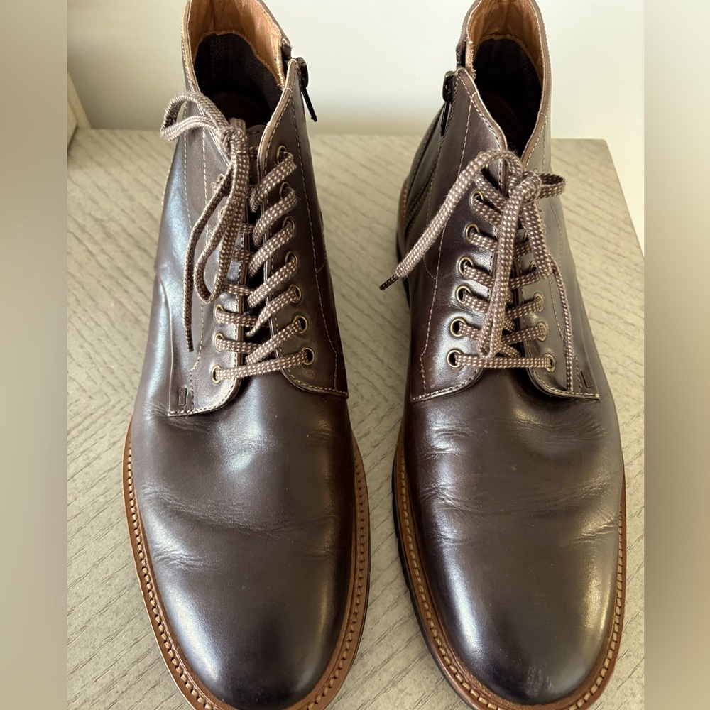 NEW Mens Steve Madden Admyral Leather 
Boots 11.5 Dark Brown